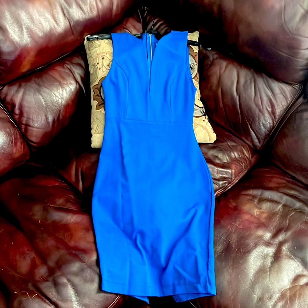Fitted plunge neckline dress
